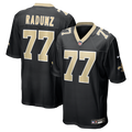 New Orleans Saints Dillon Radunz Black Team Game Jersey product image 1, provided for visual reference and product detail