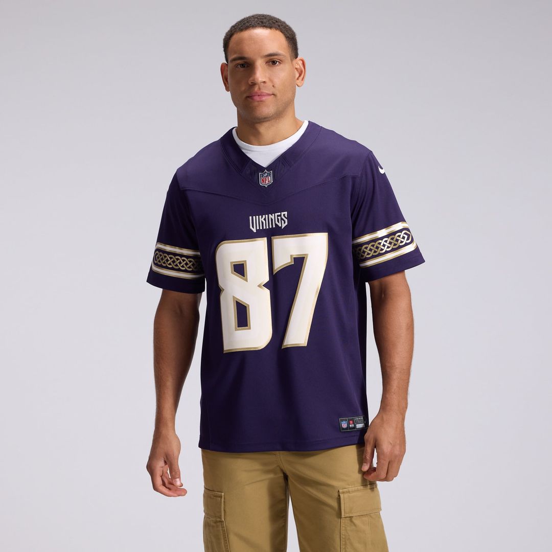 Minnesota Vikings T.J. Hockenson Purple 2026 Rivalries Collection Stitched Limited Jersey product image 2, provided for