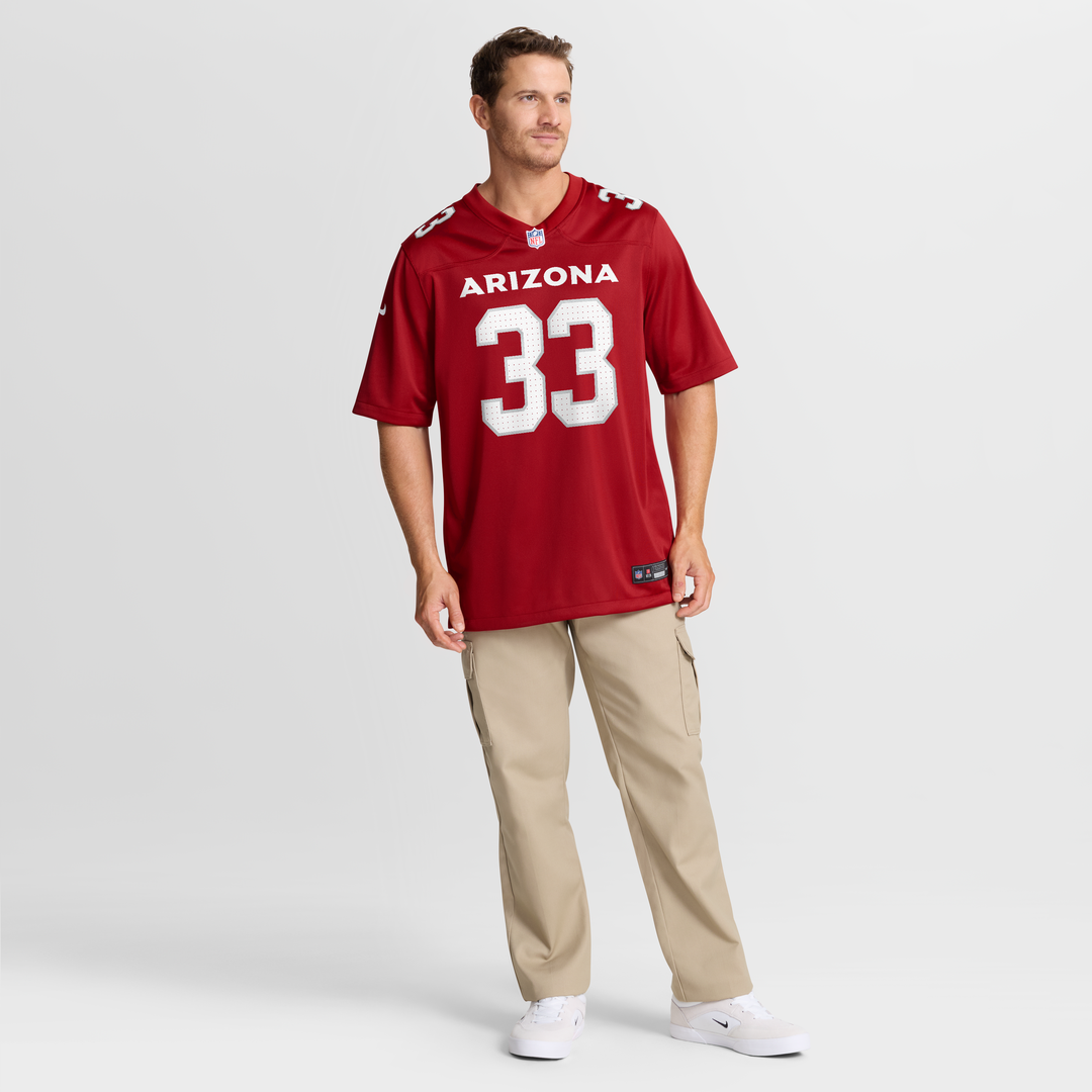 Arizona Cardinals Trey Benson Cardinal Team Game Jersey product image 7, provided for visual reference and product detail