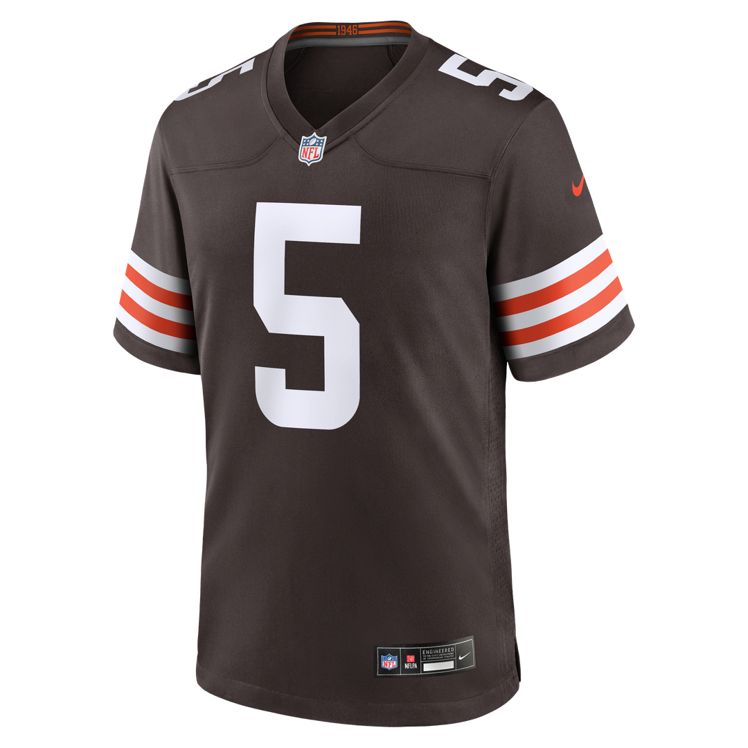 Cleveland Browns Rayshawn Jenkins Brown Team Game Jersey product image 2, provided for visual reference and product detail