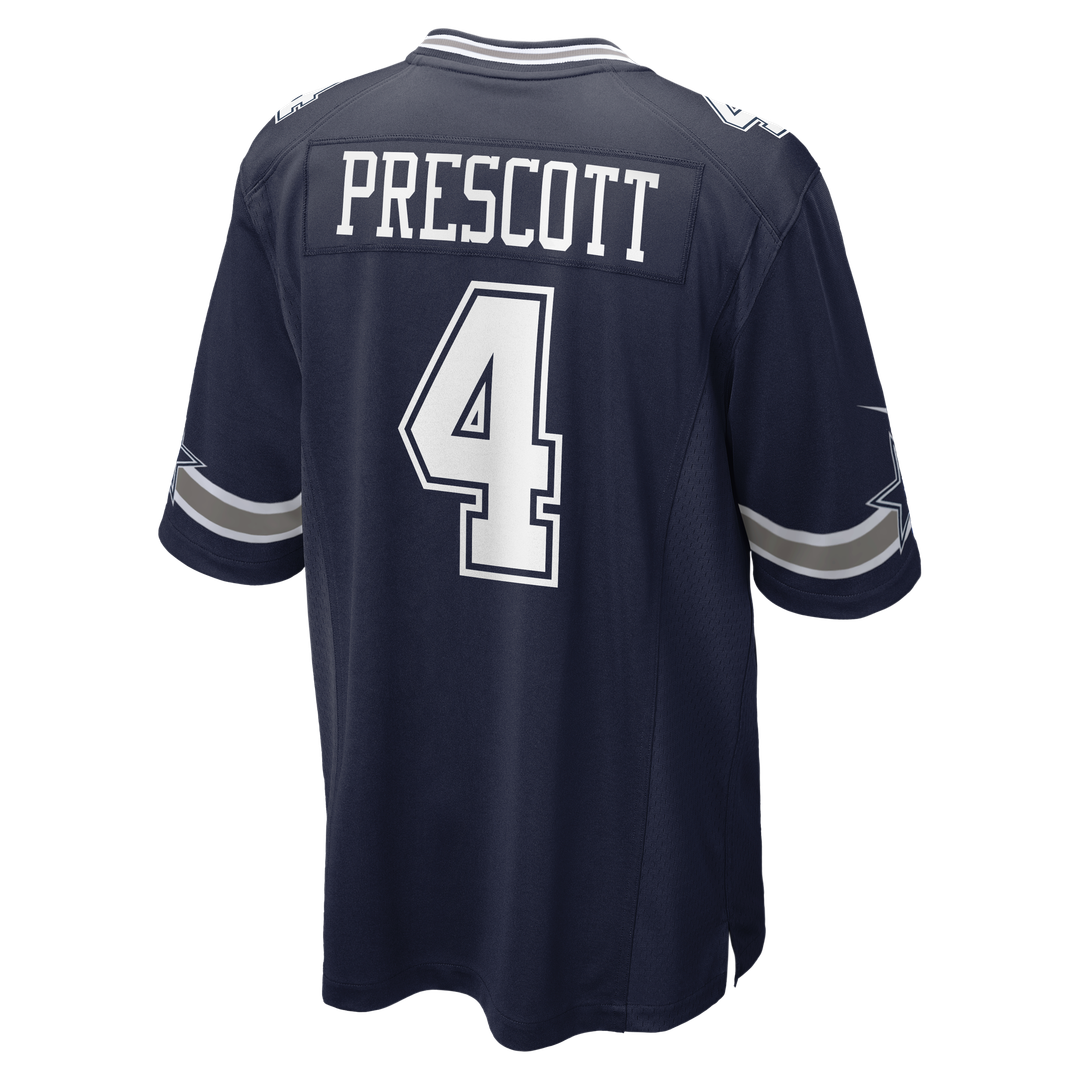 Dallas Cowboys Dak Prescott Navy Game Team Jersey product image 3, provided for visual reference and product detail review