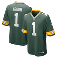 Green Bay Packers Number 1 Groom Green Game Jersey product image 1, provided for visual reference and product detail review