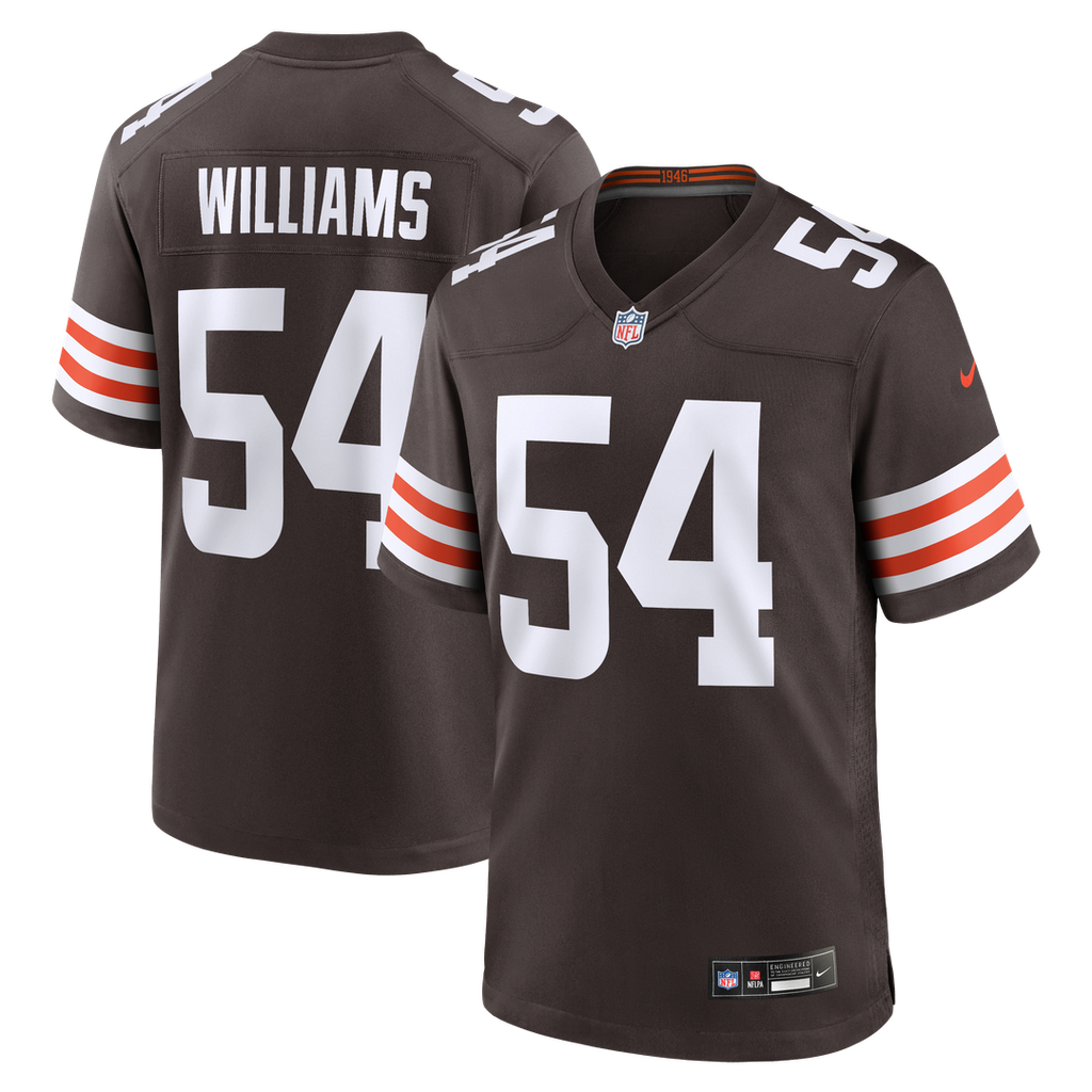 Cleveland Browns Sam Williams Brown Team Game Jersey product image 1, provided for visual reference and product detail review