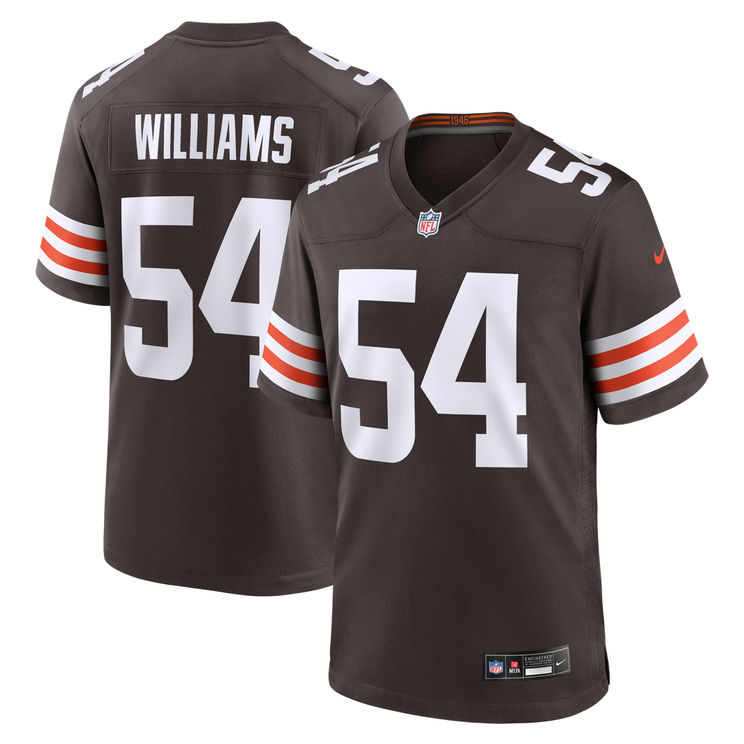 Cleveland Browns Sam Williams Brown Team Game Jersey product image 1, provided for visual reference and product detail review