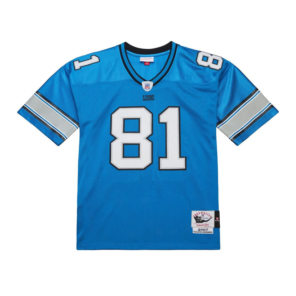 Detroit Lions Calvin Johnson Black 2007 Authentic Throwback Jersey product image 18, provided for visual reference and