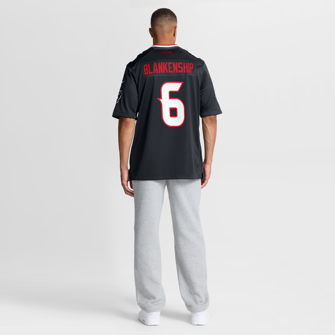 Houston Texans Reed Blankenship Navy Team Game Jersey product image 5, provided for visual reference and product detail
