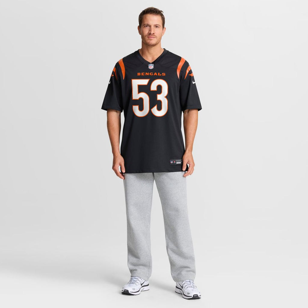 Cincinnati Bengals Boye Mafe Black Team Game Jersey product image 4, provided for visual reference and product detail review