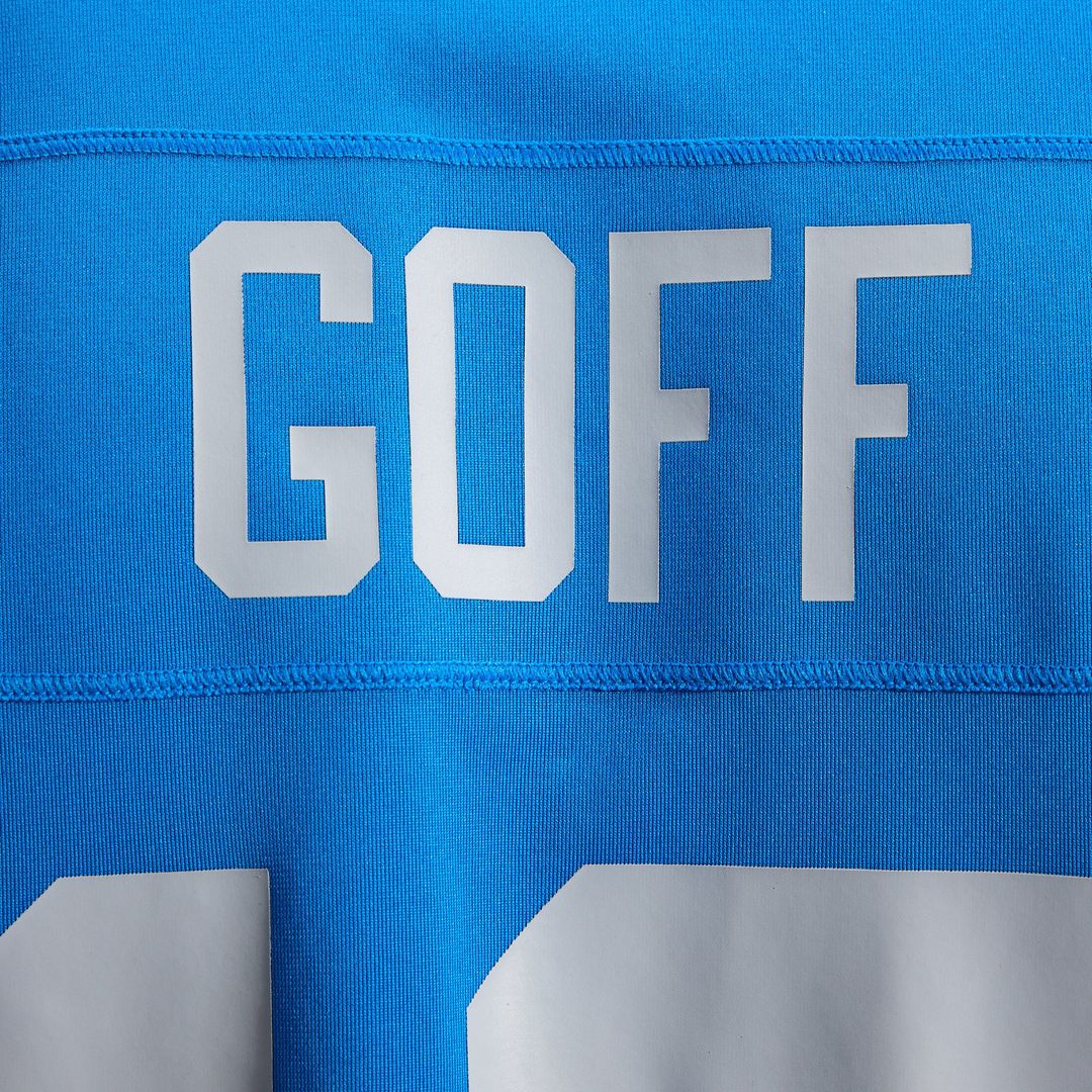 Detroit Lions Jared Goff Blue Alternate Game Jersey product image 10, provided for visual reference and product detail review