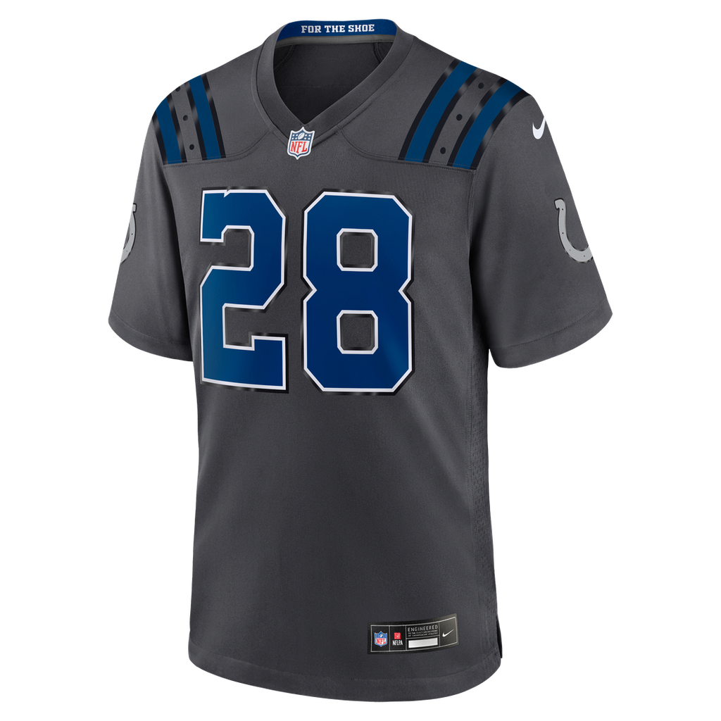 Indianapolis Colts Jonathan Taylor Anthracite 2026 Rivalries Collection Game Jersey product image 2, provided for visual