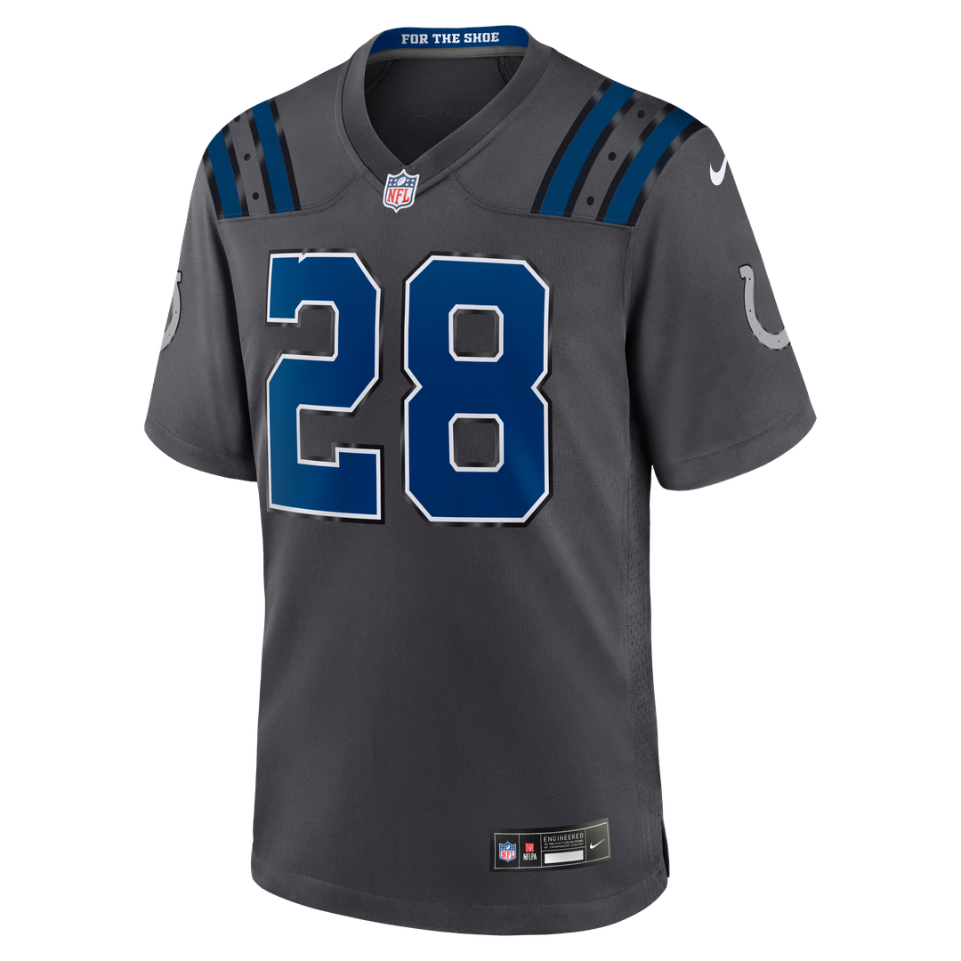 Indianapolis Colts Jonathan Taylor Anthracite 2026 Rivalries Collection Game Jersey product image 2, provided for visual