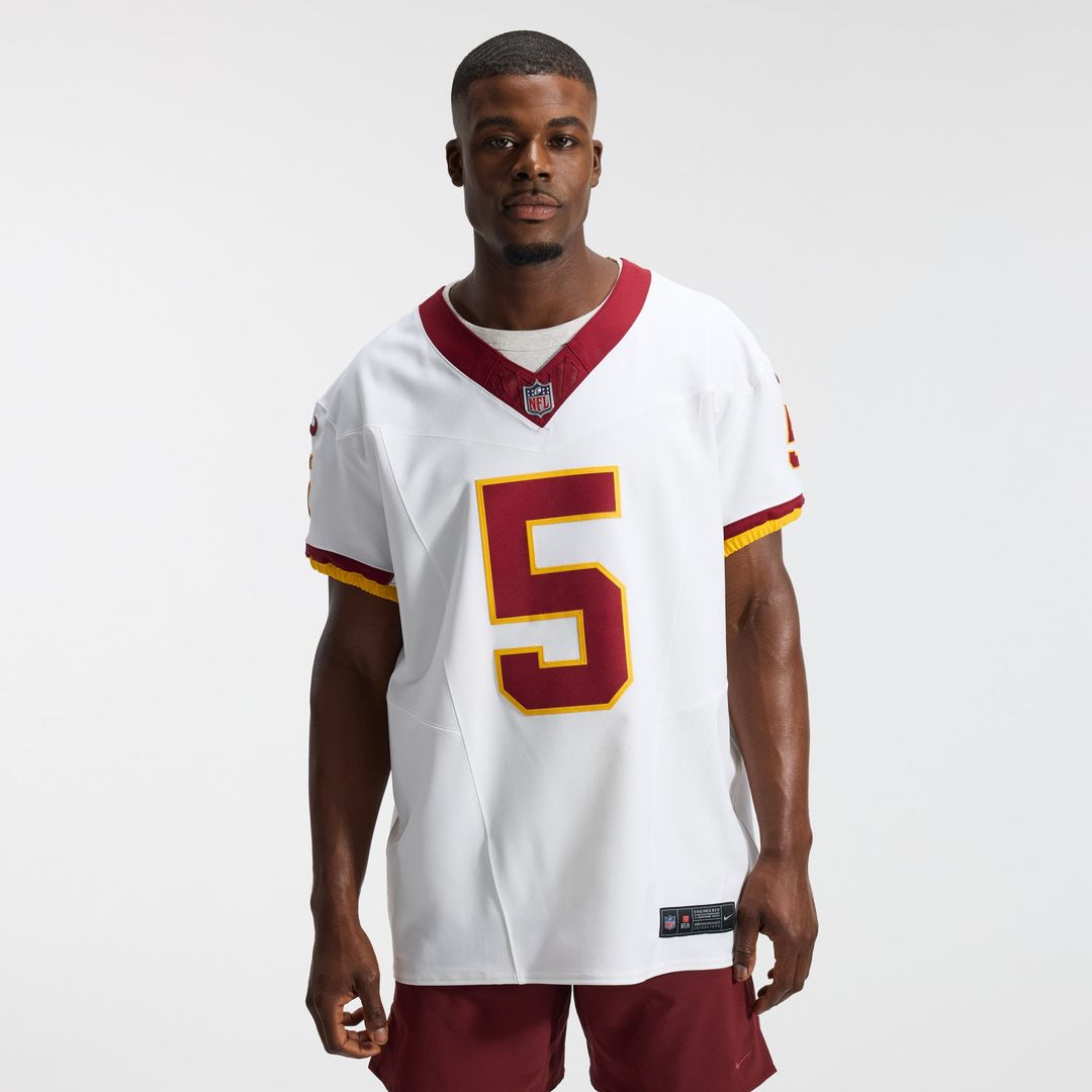 Washington Commanders Jayden Daniels White Alternate 2 Super Bowl Era Vapor F.U.S.E. Elite Jersey product image 2, provided