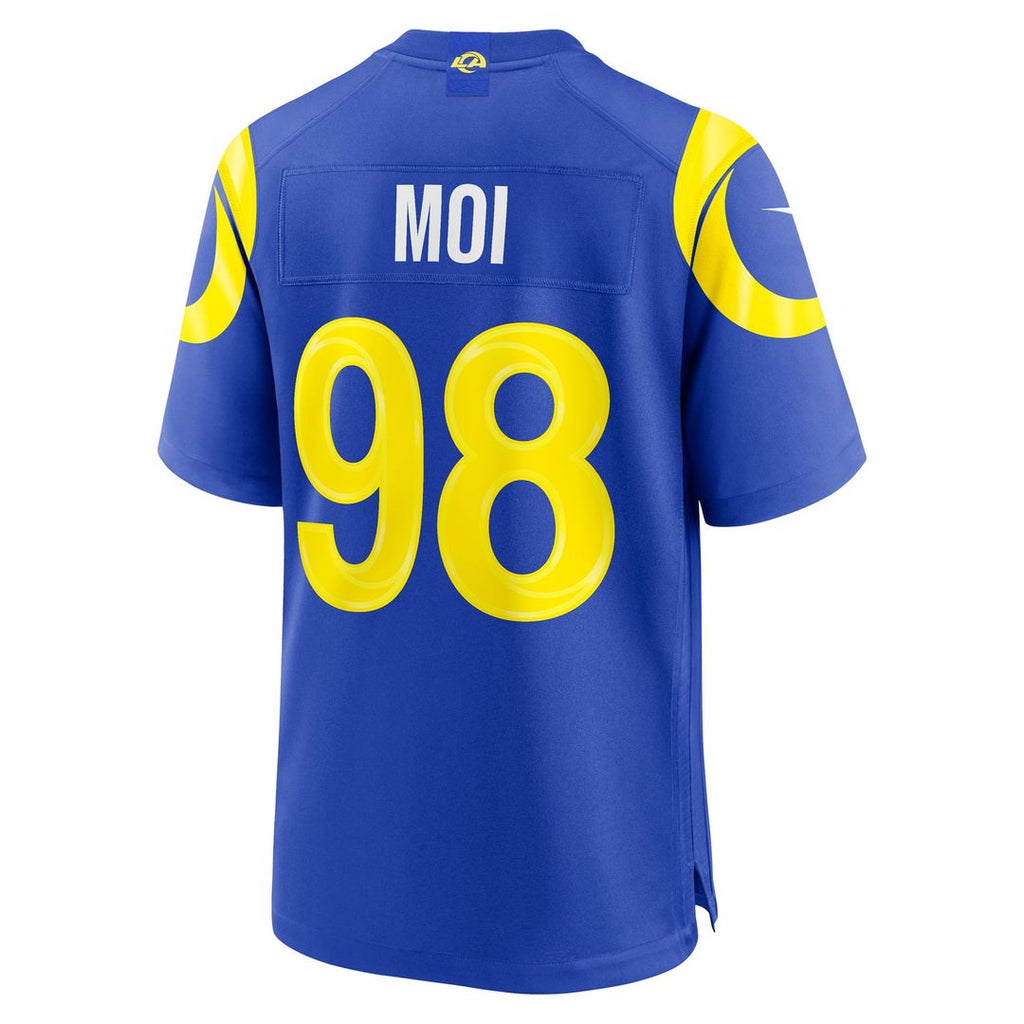 Los Angeles Rams Jaxson Moi Royal Game Jersey product image 3, provided for visual reference and product detail review