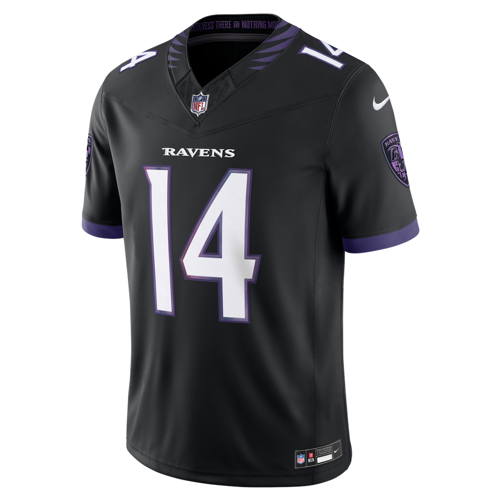 Baltimore Ravens Kyle Hamilton Black Alternate Vapor F.U.S.E. Stitched Limited Jersey product image 5, provided for visual