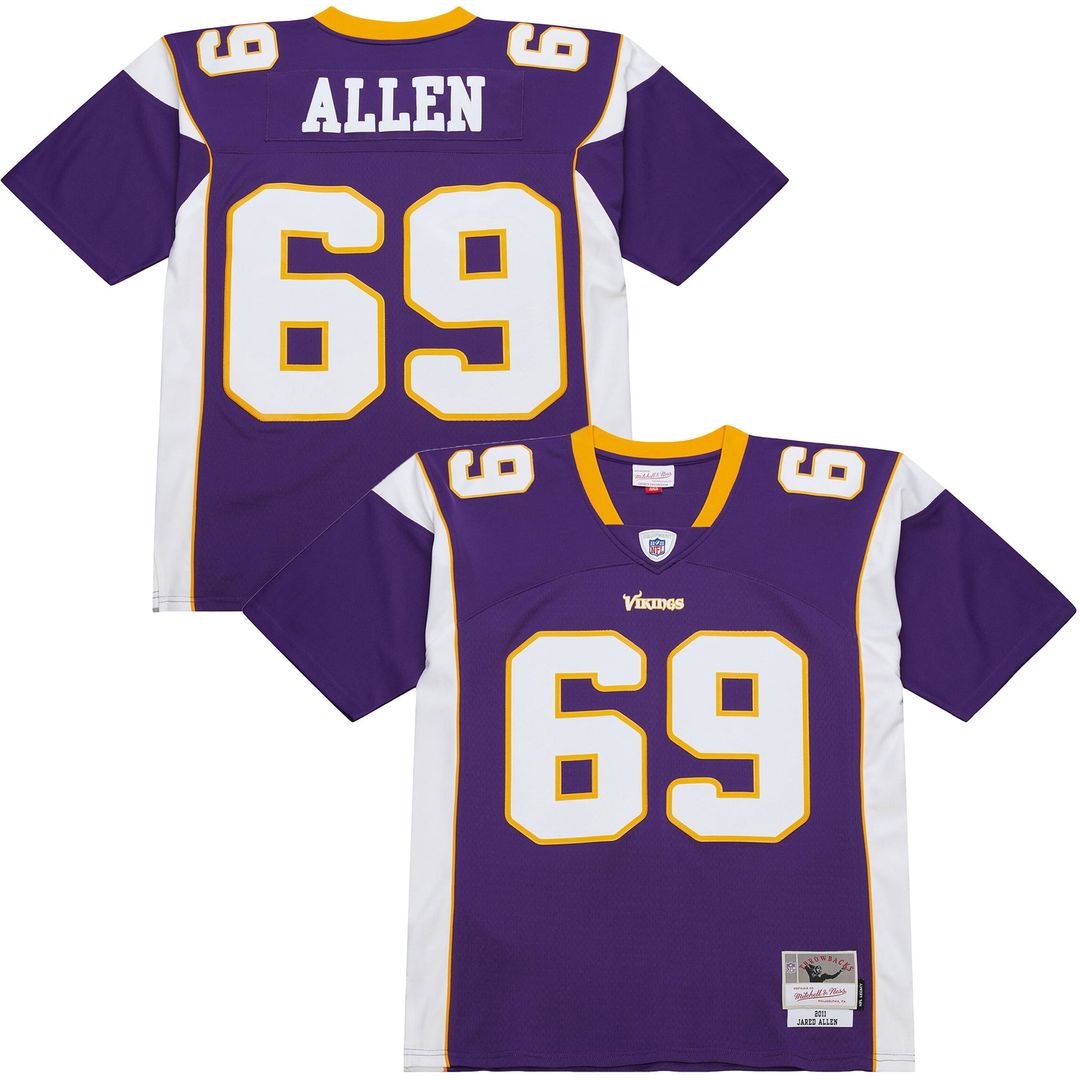 Minnesota Vikings Jared Allen Purple 2011 Legacy Replica Jersey product image 1, provided for visual reference and product