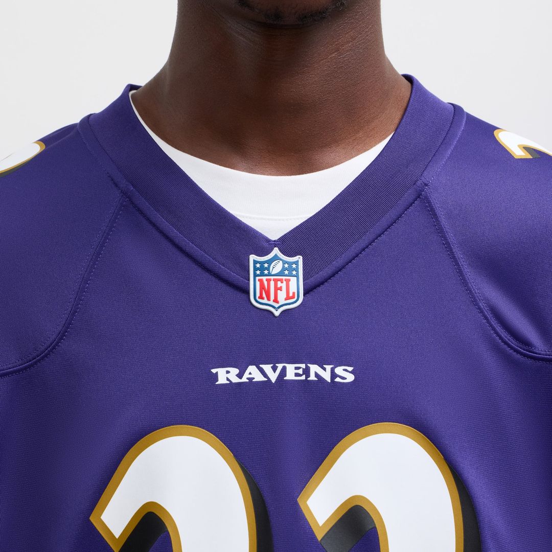 Baltimore Ravens Derrick Henry Purple Game Player Jersey product image 7, provided for visual reference and product detail
