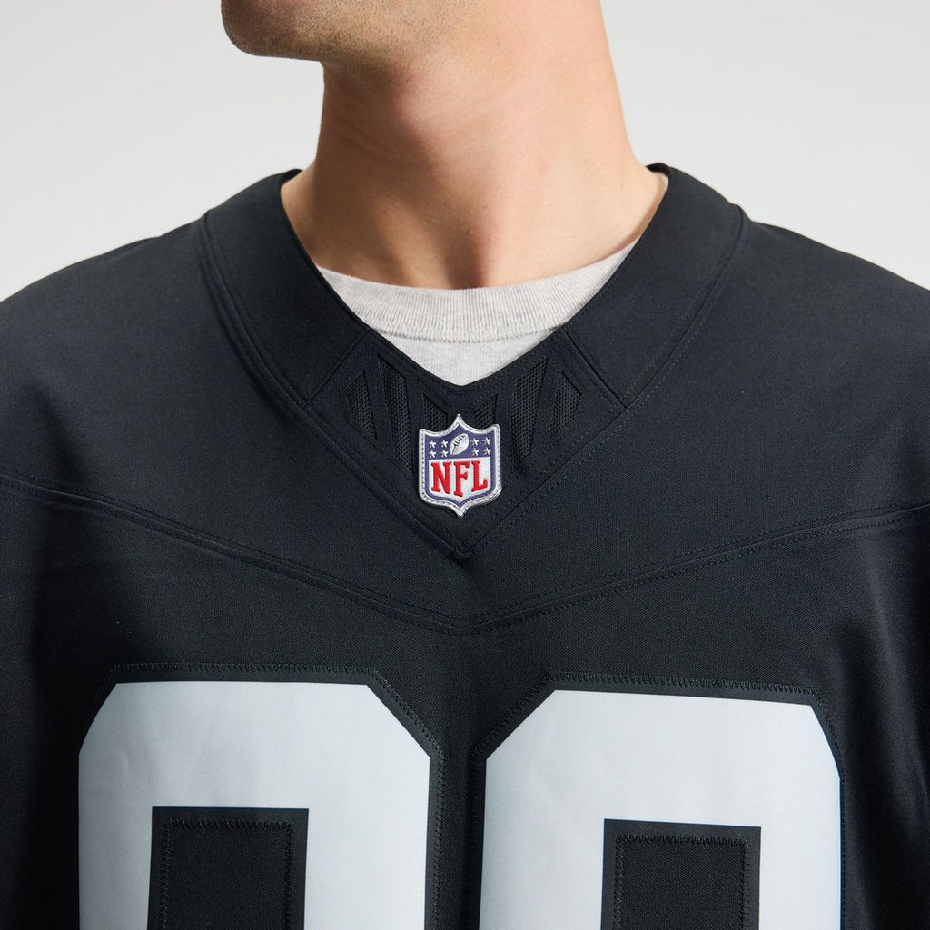 Las Vegas Raiders Brock Bowers White Vapor F.U.S.E. Stitched Limited Jersey product image 14, provided for visual reference
