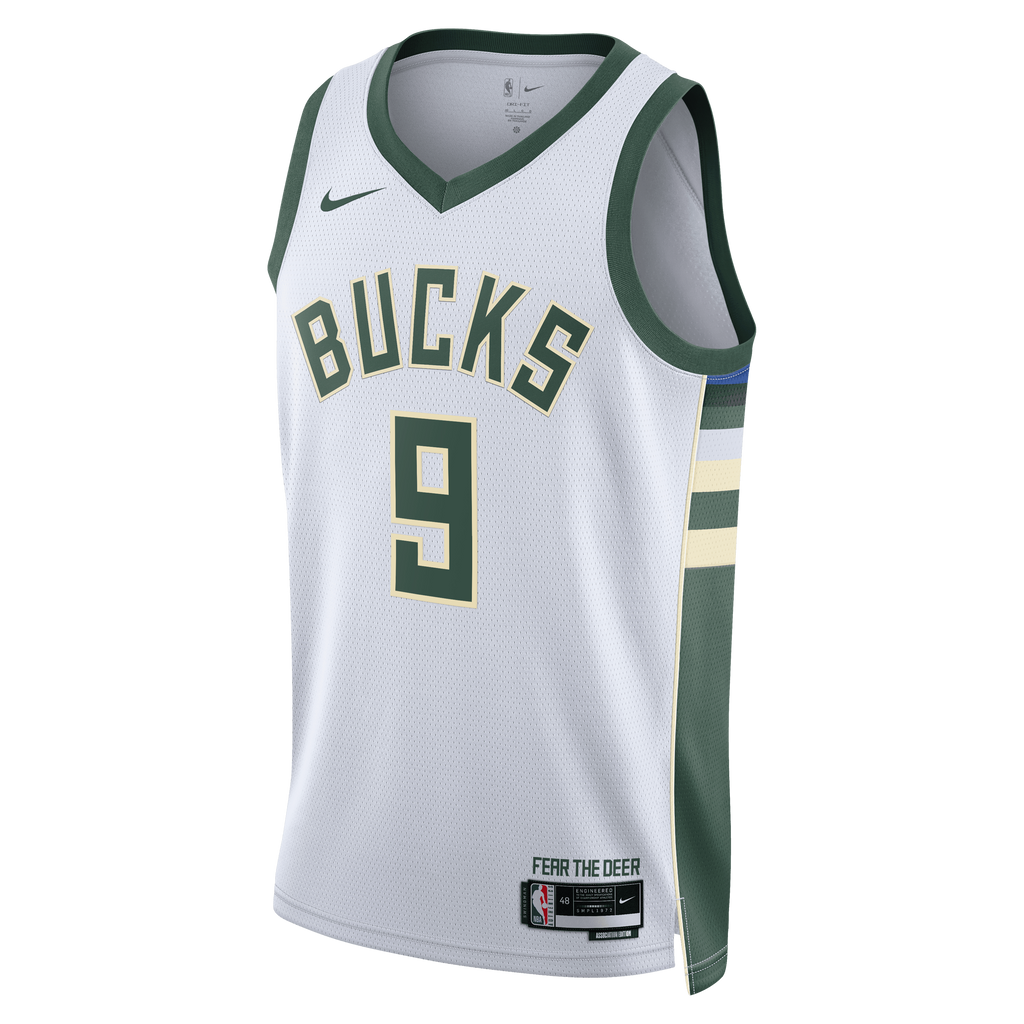 Kel'el Ware Milwaukee Bucks Association Edition Swingman Jersey - White - Unisex product image 3, provided for visual