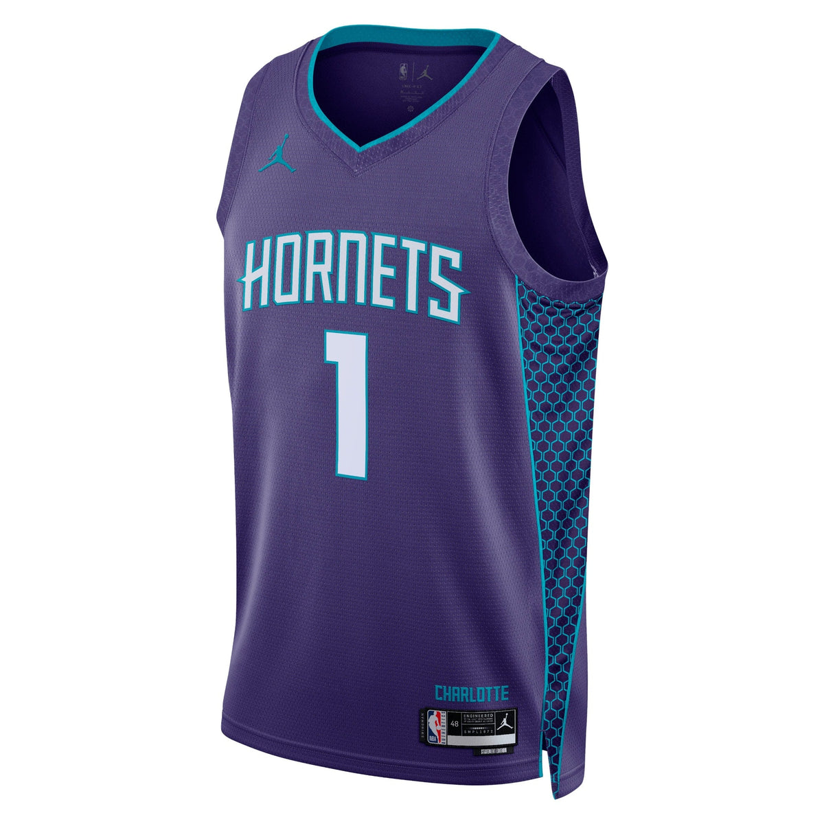LaMelo Ball Charlotte Hornets Statement Edition Swingman Jersey - Purple - Unisex product image 2, provided for visual
