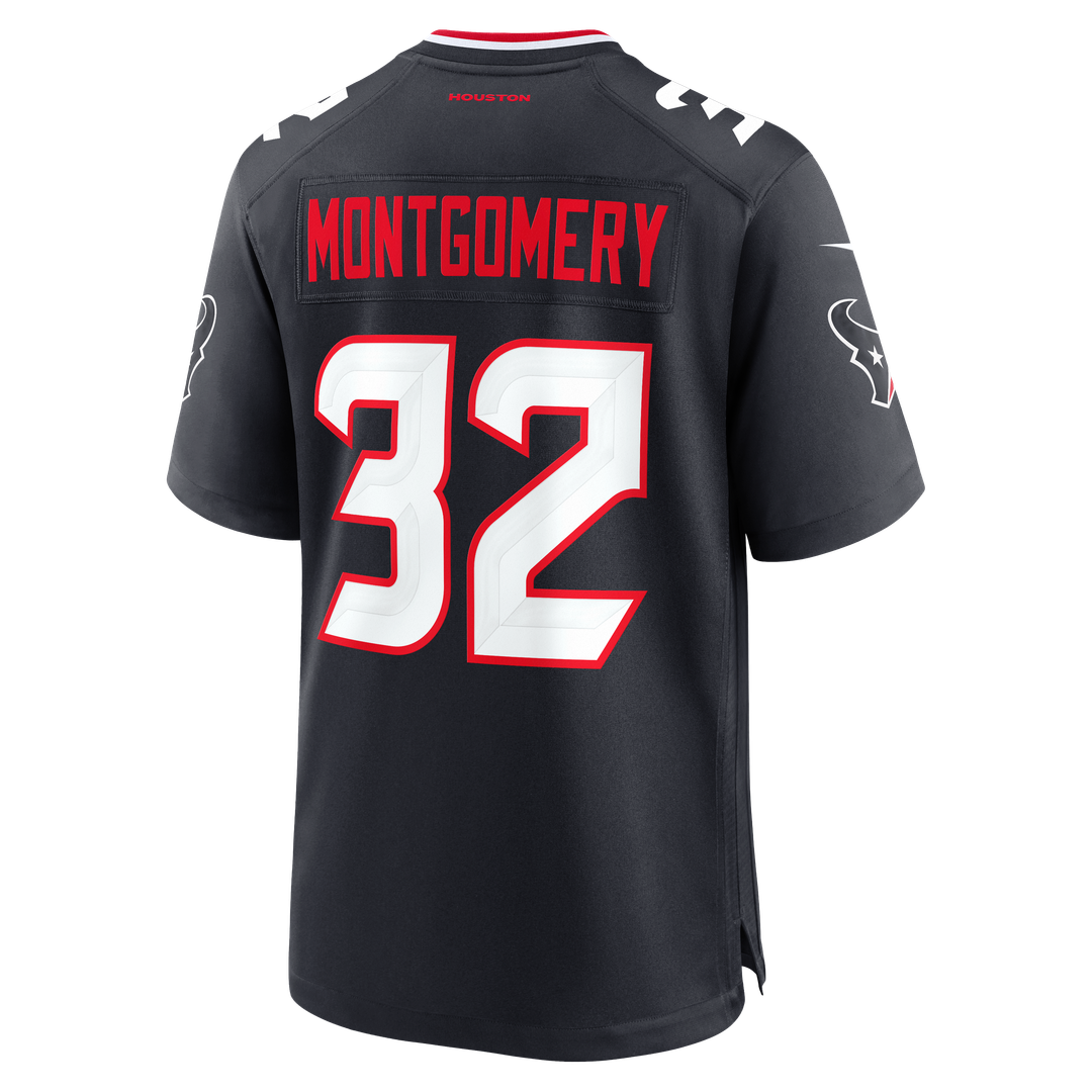 Houston Texans David Montgomery Navy Game Jersey product image 3, provided for visual reference and product detail review