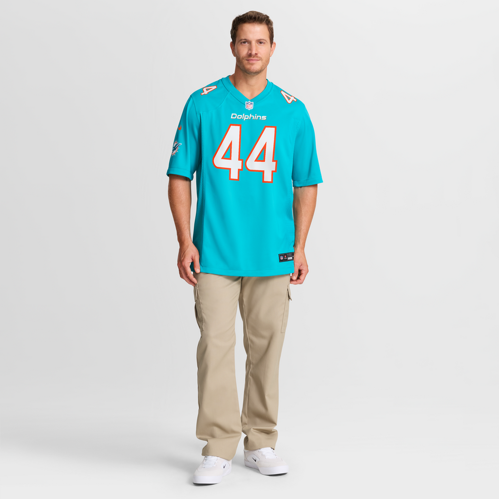 Miami Dolphins Chop Robinson Aqua Player Game Jersey product image 7, provided for visual reference and product detail review