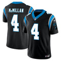 Carolina Panthers Tetairoa McMillan Black Team Vapor F.U.S.E. Stitched Limited Jersey product image 1, provided for visual