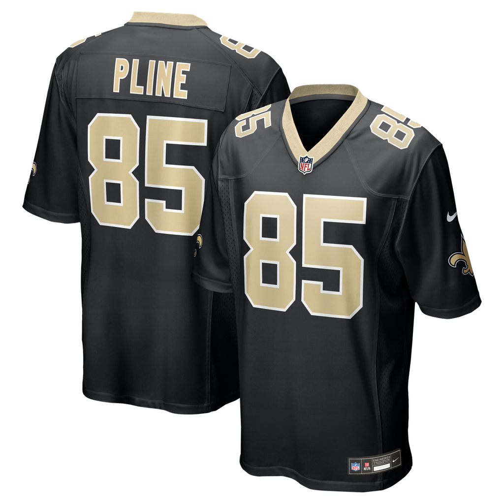 New Orleans Saints Mason Pline Black Team Game Jersey product image 1, provided for visual reference and product detail