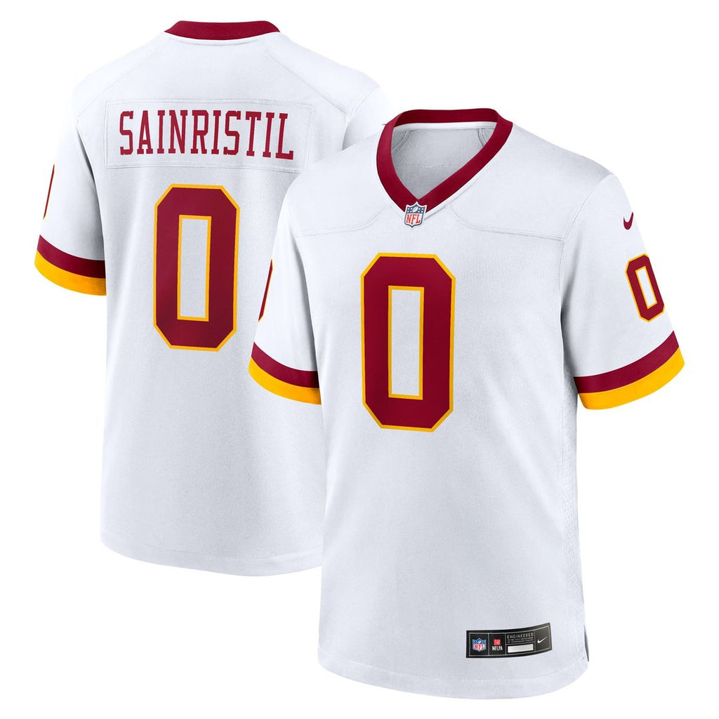 Washington Commanders Mike Sainristil White Game Super Bowl Era Jersey product image 1, provided for visual reference and