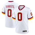 Washington Commanders Mike Sainristil White Game Super Bowl Era Jersey product image 1, provided for visual reference and
