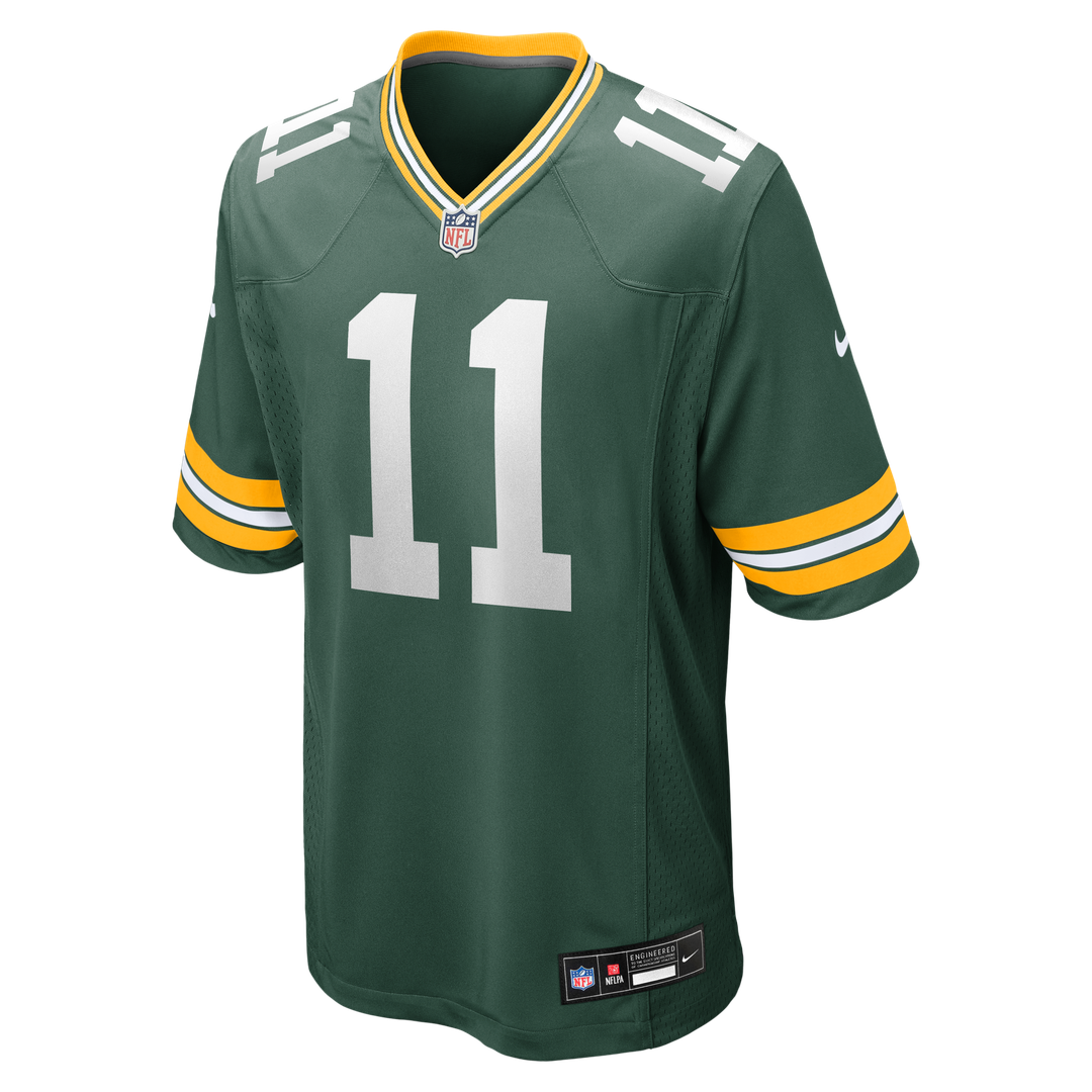 Green Bay Packers Jayden Reed Green Game Jersey product image 2, provided for visual reference and product detail review