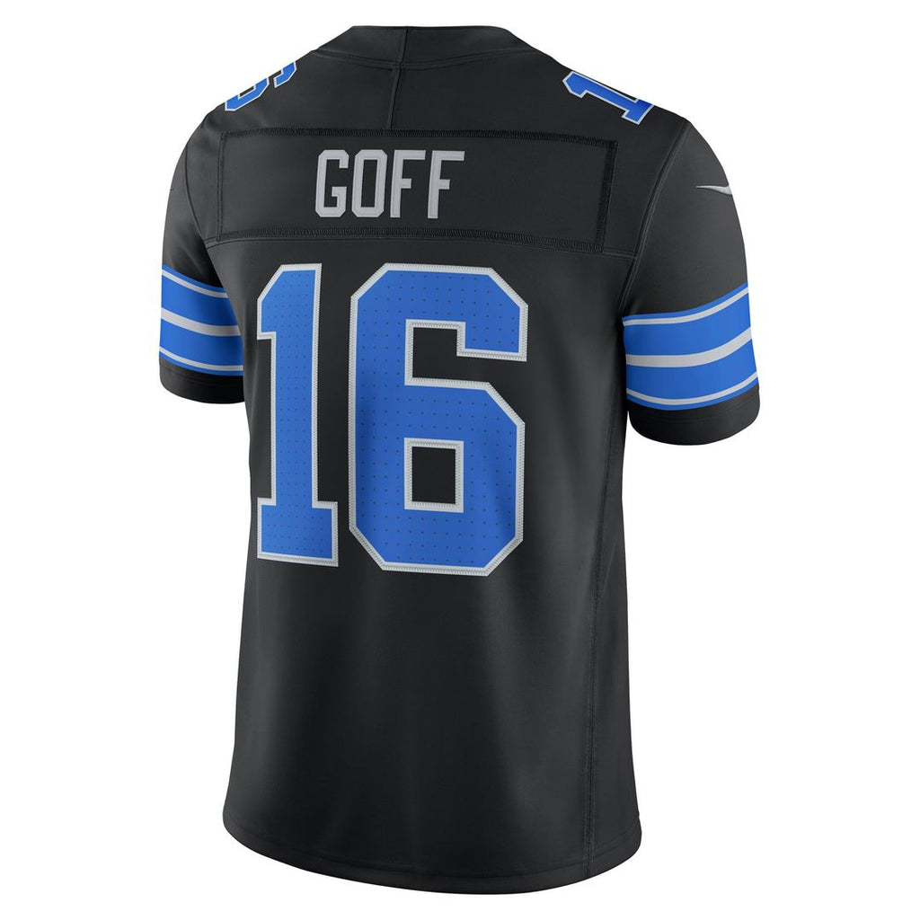 Detroit Lions Jared Goff Black Alternate Vapor F.U.S.E. Stitched Limited Jersey product image 3, provided for visual