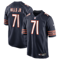 Chicago Bears Jedrick Wills Jr. Navy Team Game Jersey product image 1, provided for visual reference and product detail