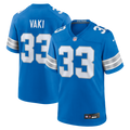 Detroit Lions Sione Vaki Blue Team Game Jersey product image 1, provided for visual reference and product detail review