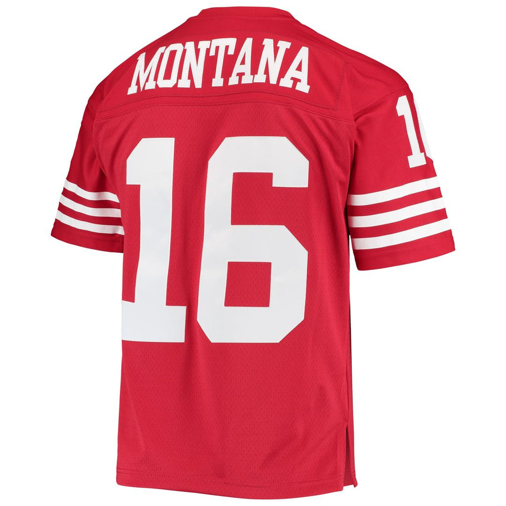 San Francisco 49ers Joe Montana Scarlet Legacy Replica Jersey product image 3, provided for visual reference and product