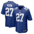 New York Giants Tyler Nubin Royal Team Game Jersey product image 1, provided for visual reference and product detail review