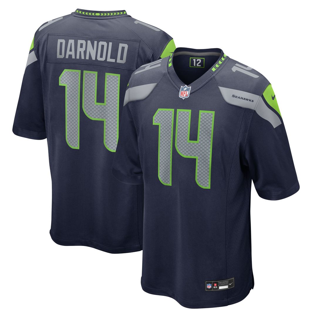 Seattle Seahawks Sam Darnold White Game Jersey product image 7, provided for visual reference and product detail review