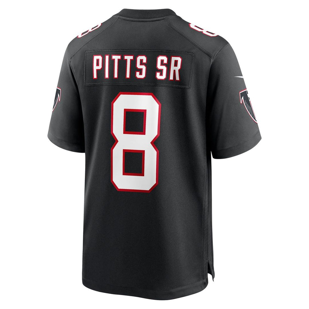 Atlanta Falcons Kyle Pitts Sr. Black Alternate Game Jersey product image 6, provided for visual reference and product detail