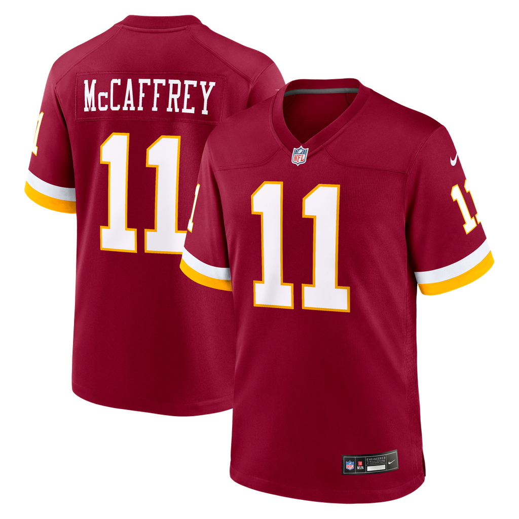 Washington Commanders Luke McCaffrey Burgundy Game Jersey product image 8, provided for visual reference and product detail