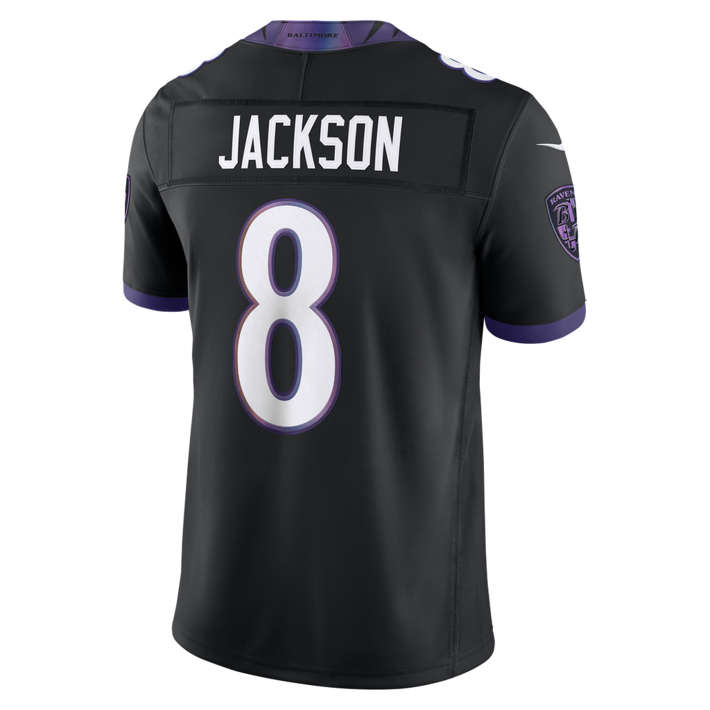 Baltimore Ravens Lamar Jackson Black Alternate Alternate Vapor F.U.S.E. Stitched Limited Jersey product image 3, provided
