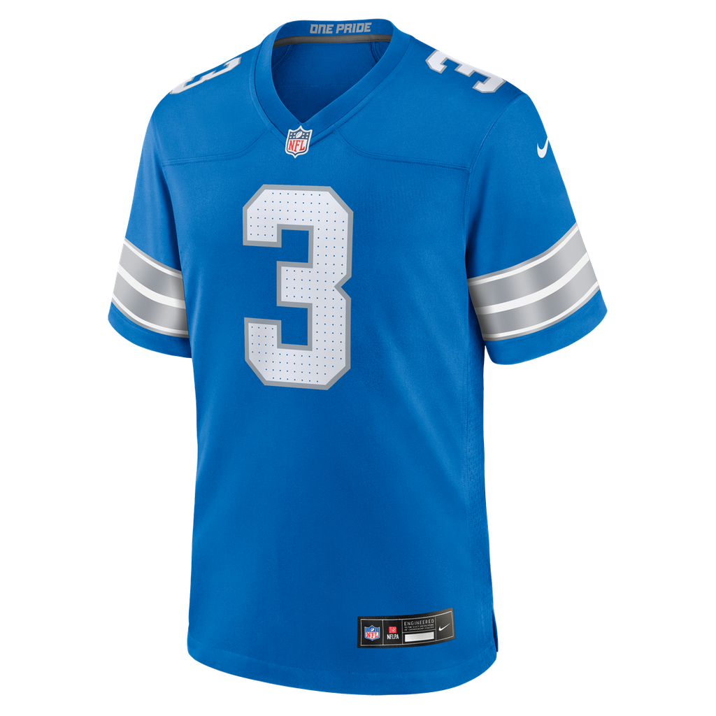 Detroit Lions Jack Fox Blue Team Game Jersey product image 2, provided for visual reference and product detail review