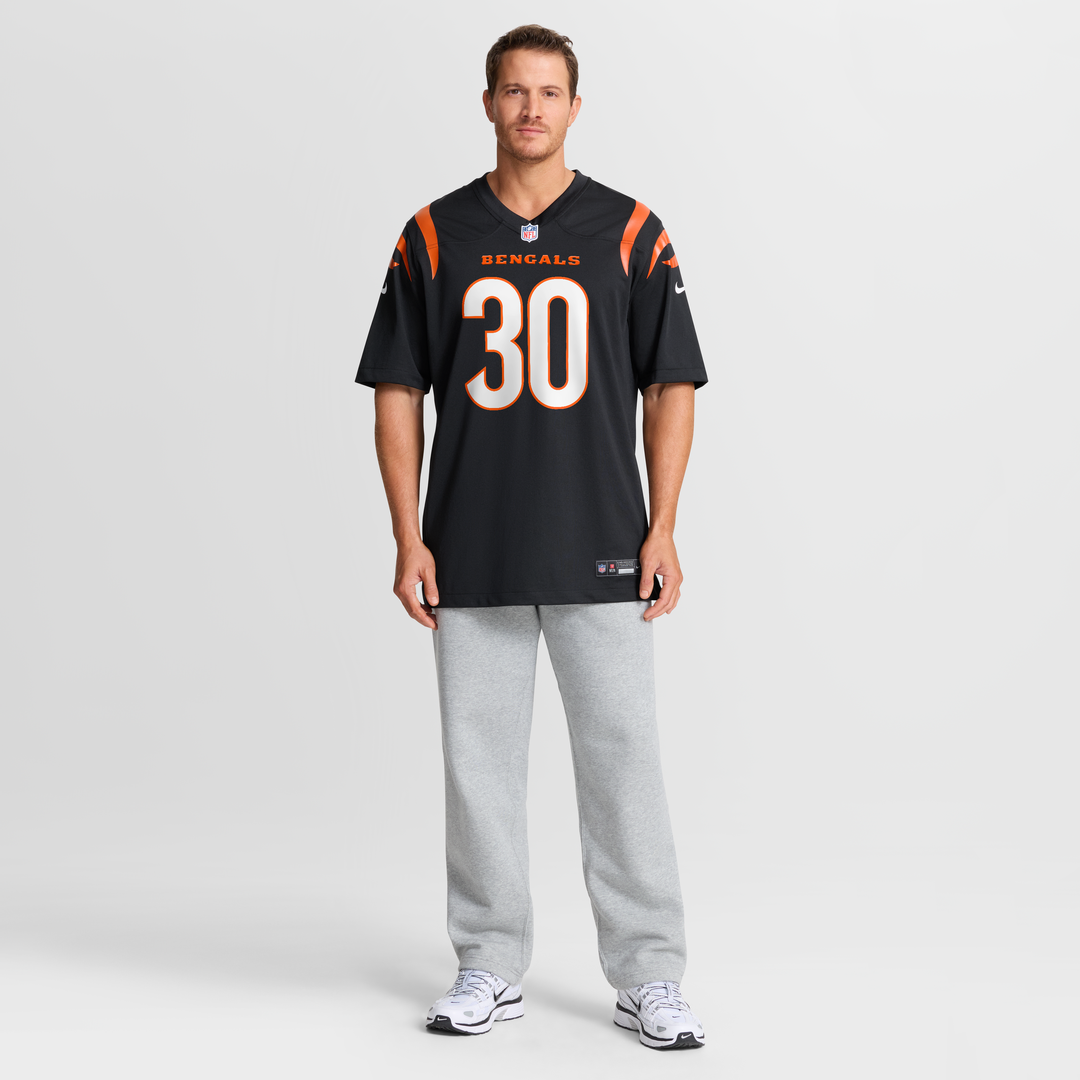 Cincinnati Bengals Chase Brown Black Team Game Jersey product image 7, provided for visual reference and product detail