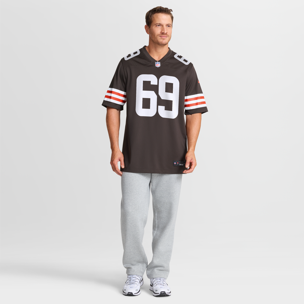 Cleveland Browns Tyre Phillips Brown Team Game Jersey product image 6, provided for visual reference and product detail