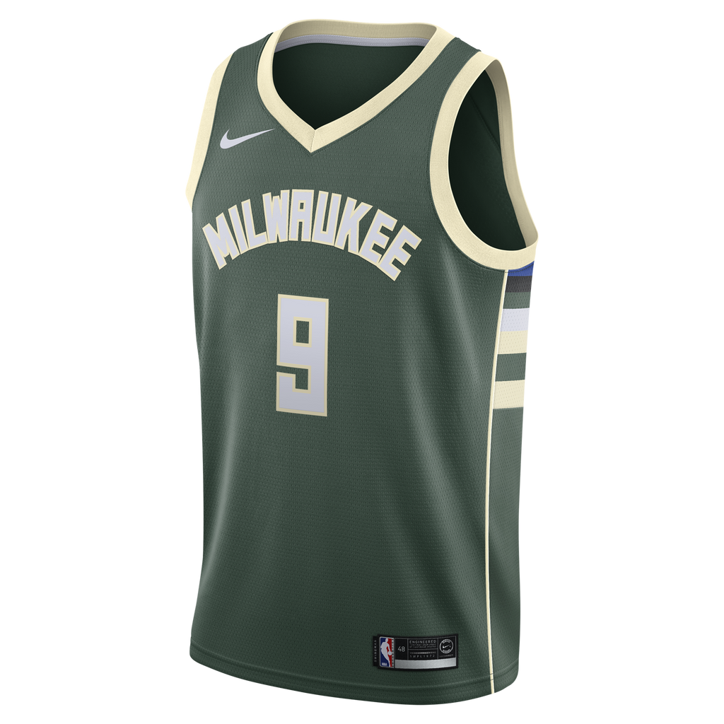 Kel'el Ware Milwaukee Bucks Icon Edition Swingman Jersey - White - Youth product image 3, provided for visual reference and