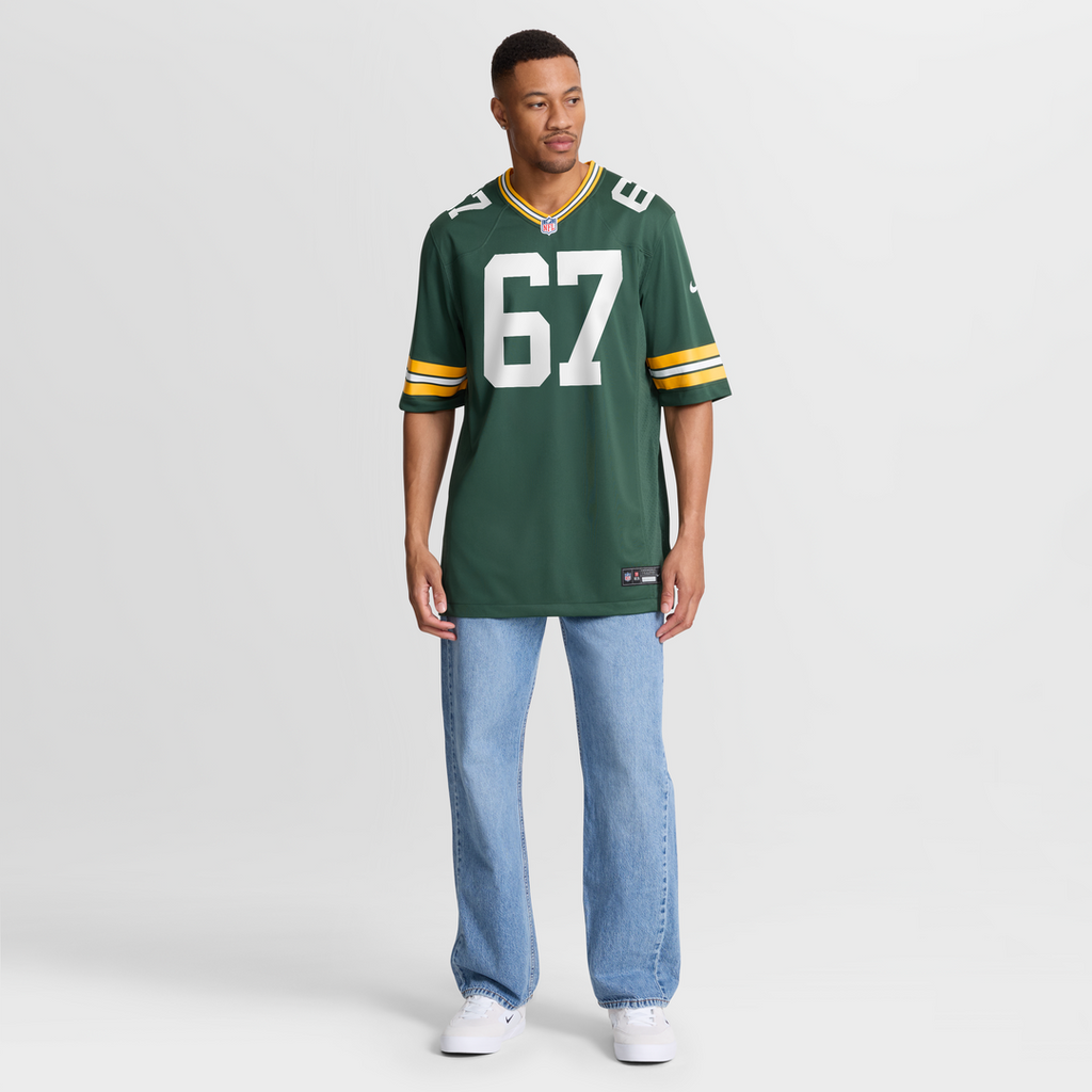 Green Bay Packers Donovan Jennings Green Team Game Jersey product image 7, provided for visual reference and product detail