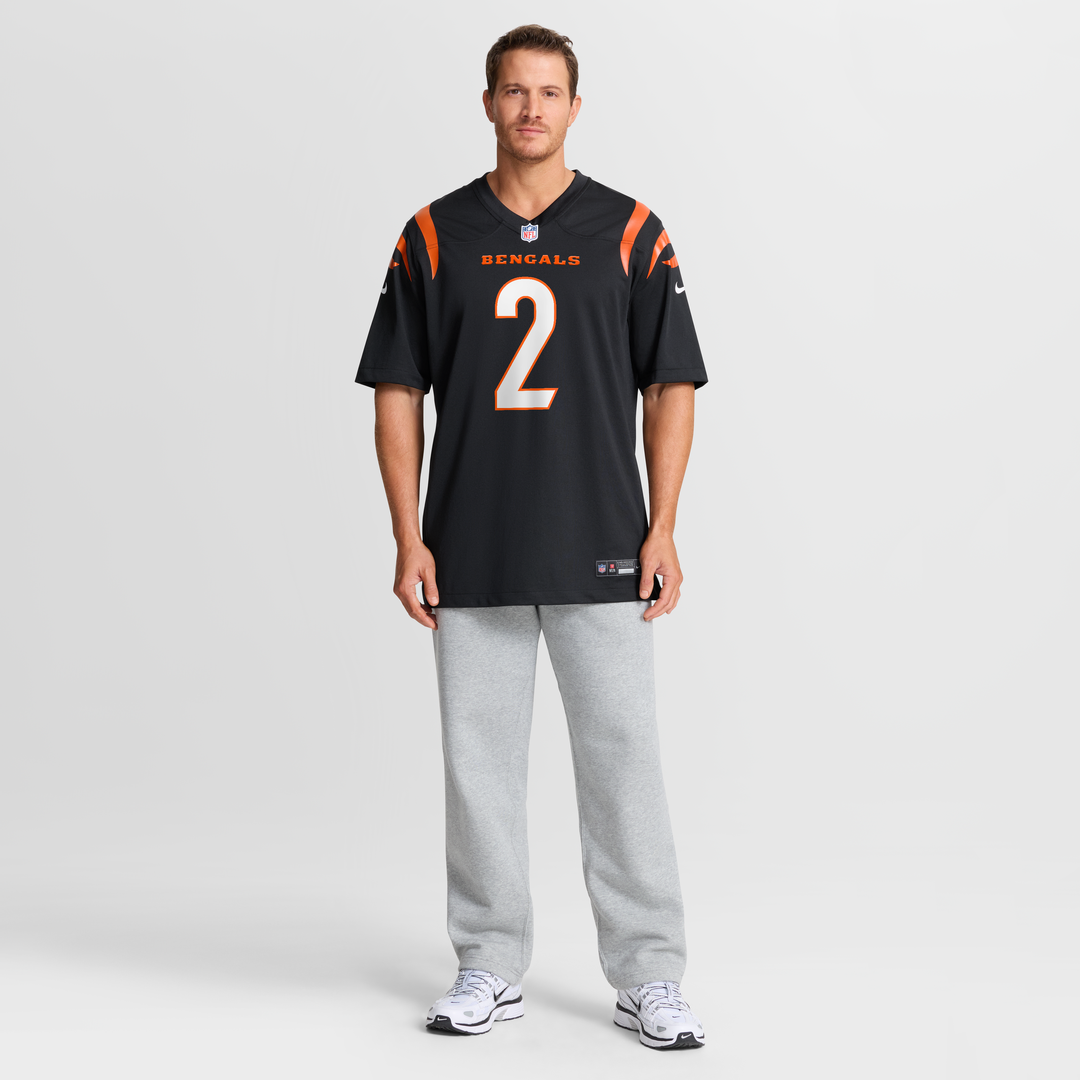 Cincinnati Bengals Evan McPherson Black Game Jersey product image 7, provided for visual reference and product detail review