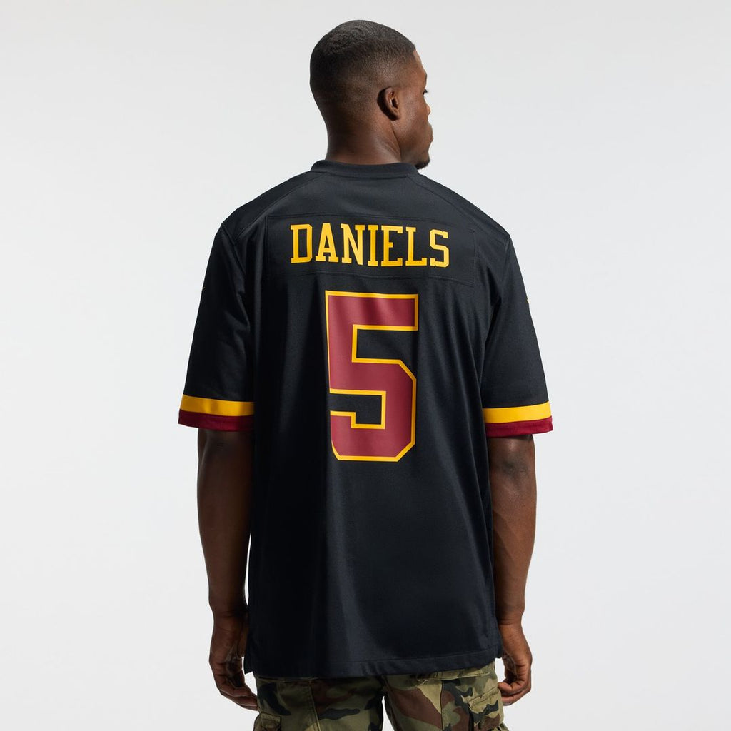 Hail Raiser Men Washington Commanders Jayden Daniels Black Alternate Game Jersey product image 3, provided for visual