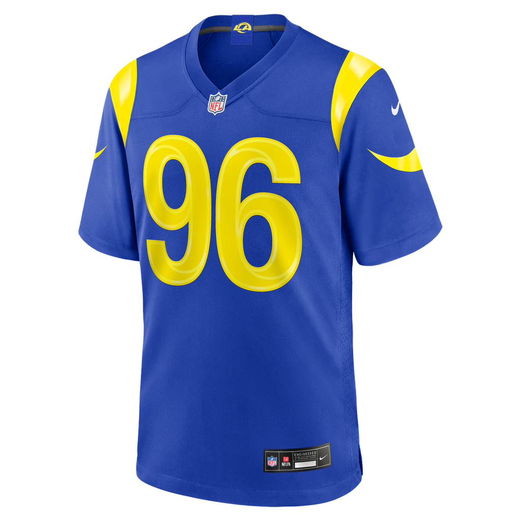 Los Angeles Rams Tim Keenan III Royal Team Game Jersey product image 2, provided for visual reference and product detail