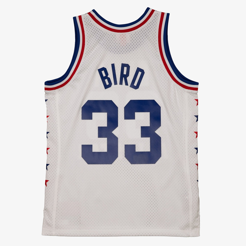 Larry Bird Boston Celtics 1985 All-Star Authentic Swingman Jersey - White product image 4, provided for visual reference and