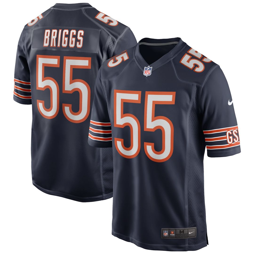Chicago Bears Lance Briggs Navy Game Retired Player Jersey product image 1, provided for visual reference and product detail