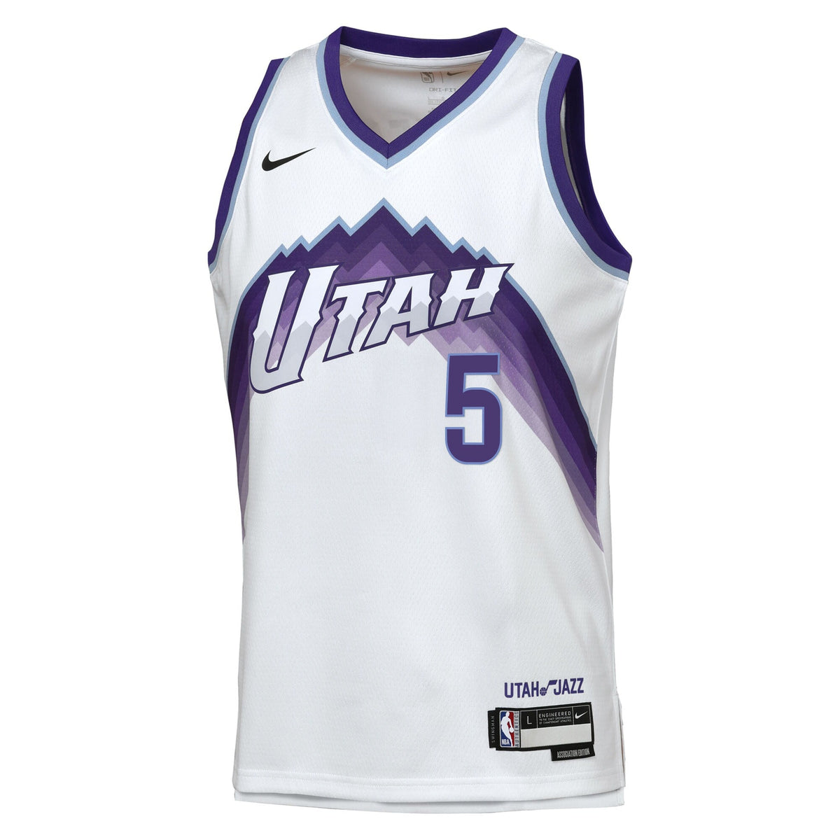 Cody Williams Utah Jazz Association Edition Replica Swingman Jersey - White - Youth product image 3, provided for visual