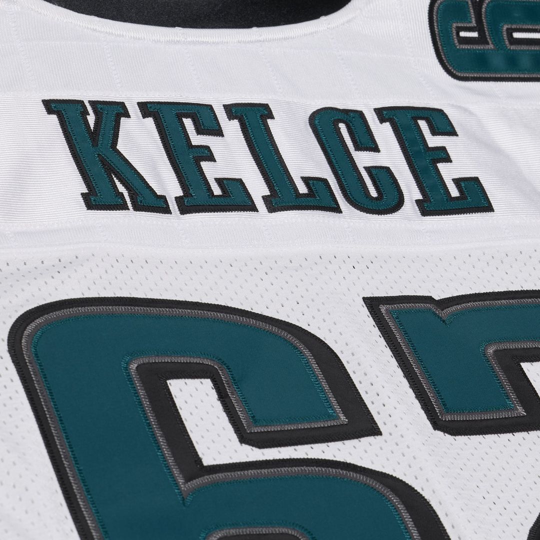 Philadelphia Eagles Jason Kelce White 2011 Authentic Throwback Jersey product image 11, provided for visual reference and